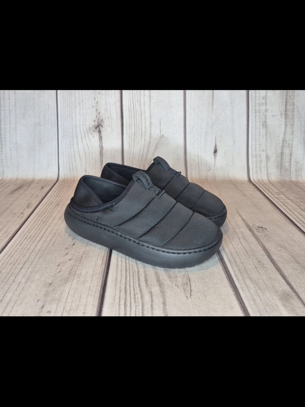 Crocs Unisex Classic Puff Moc Black Men's Size 7/Women's Size 9 M Slip-On Shoes